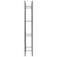 vidaXL Suporte para lenha 50x20x150 cm aço preto