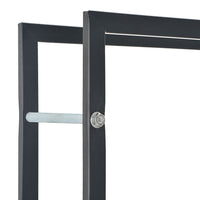 vidaXL Suporte para lenha 50x20x150 cm aço preto