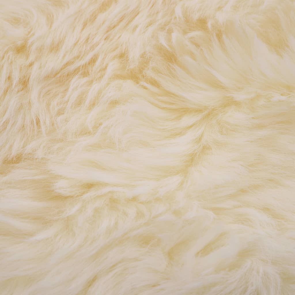 vidaXL Tapete em pele de carneiro 60x90 cm branco