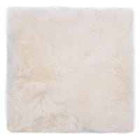 vidaXL Almofadas p/ cadeira 2 pcs 40x40cm pele carneiro genuína branca