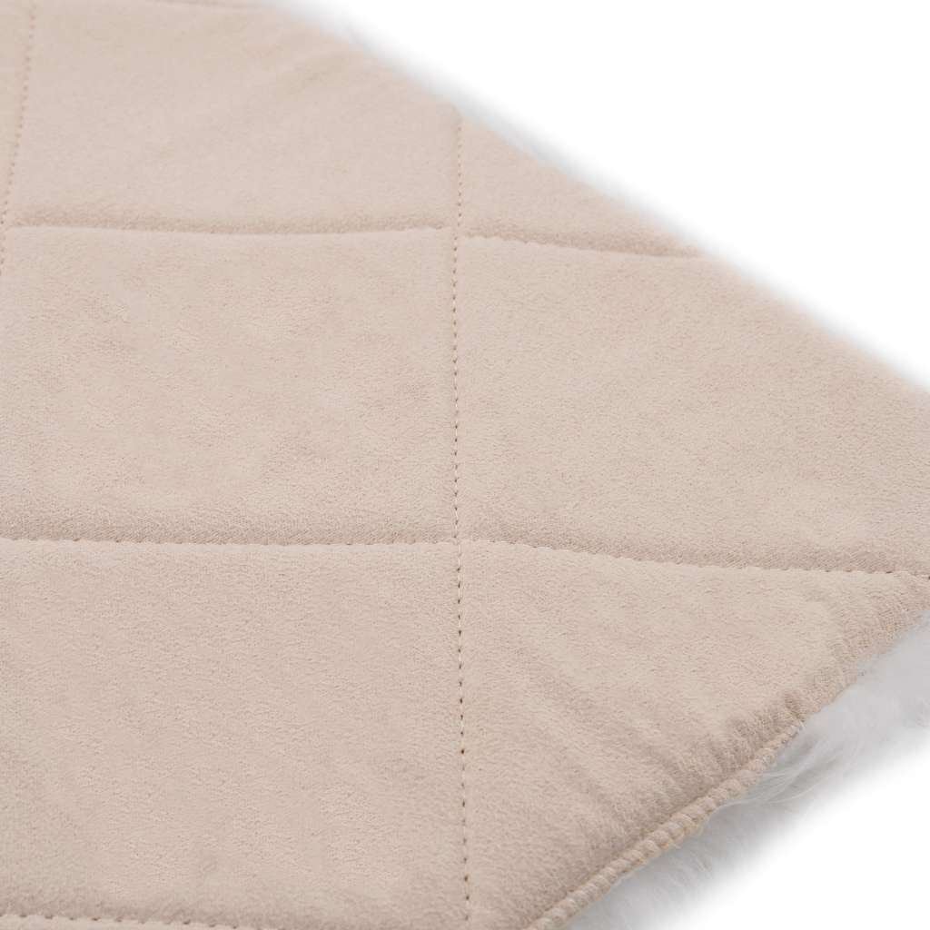 vidaXL Almofadas p/ cadeira 2 pcs 40x40cm pele carneiro genuína branca