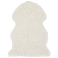vidaXL Tapete em pele de carneiro artificial 60x90 cm branco