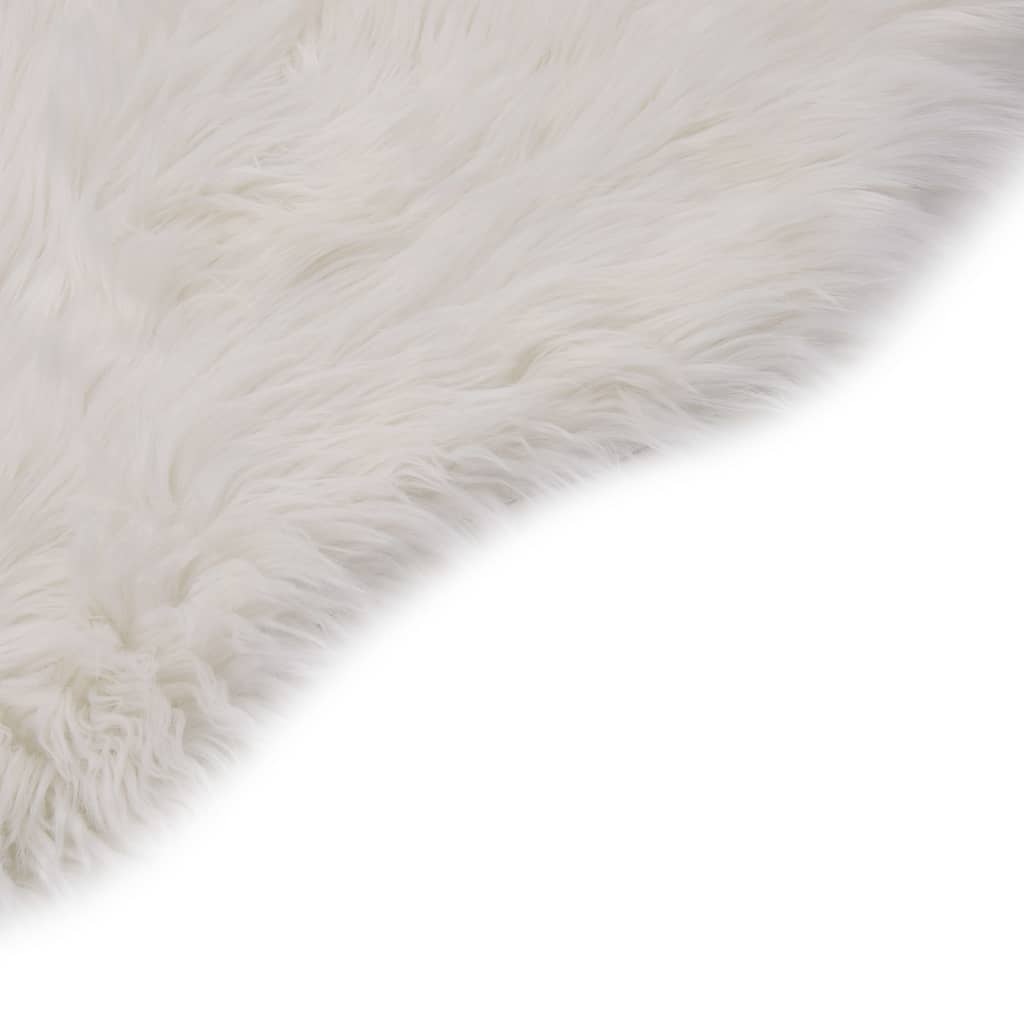 vidaXL Tapete em pele de carneiro artificial 60x90 cm branco