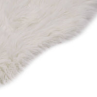 vidaXL Tapete em pele de carneiro artificial 60x90 cm branco