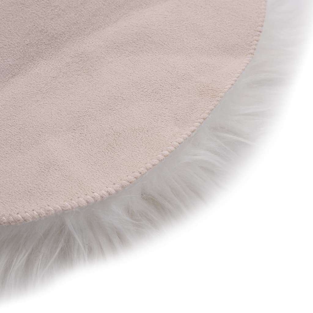 vidaXL Tapete em pele de carneiro artificial 60x90 cm branco