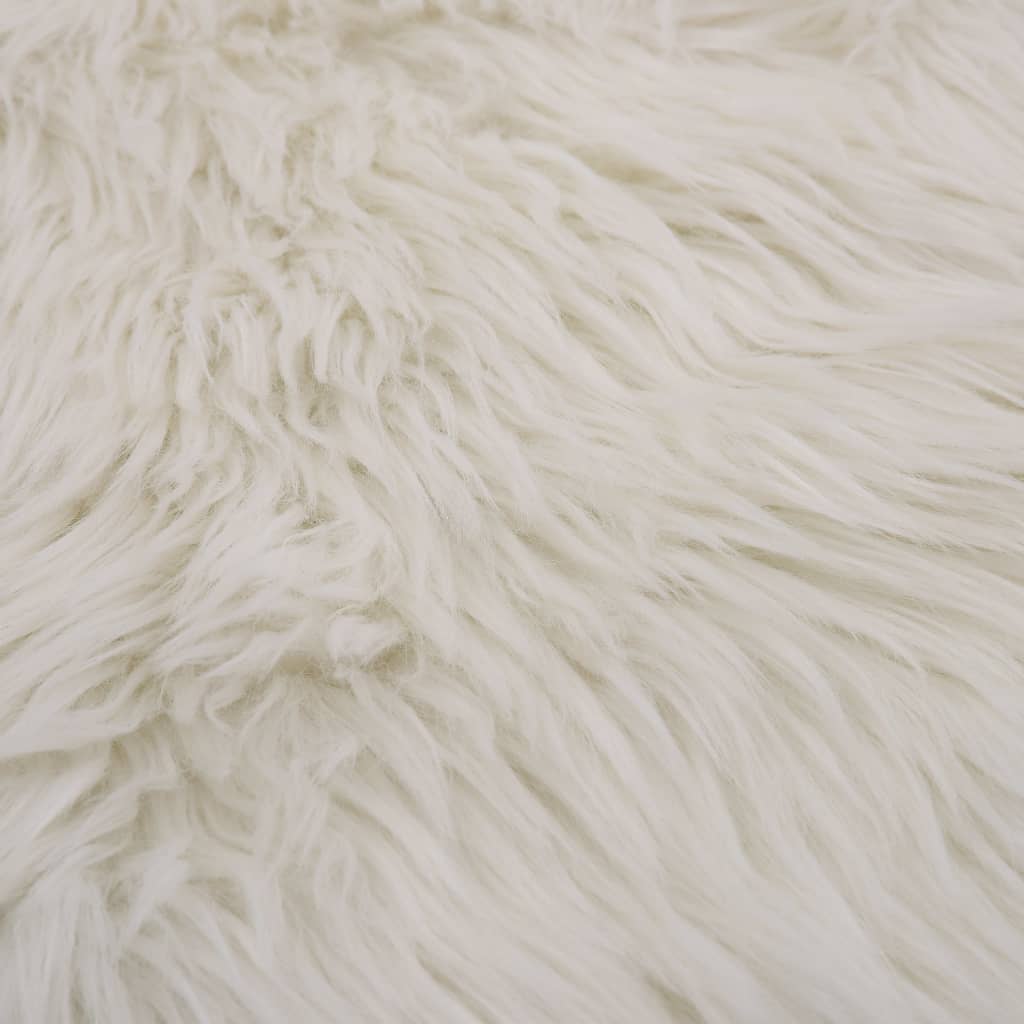 vidaXL Tapete em pele de carneiro artificial 60x90 cm branco