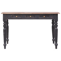 vidaXL Secretária com 3 gavetas 117x57x75 cm madeira de mogno maciça