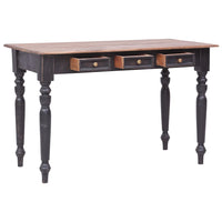 vidaXL Secretária com 3 gavetas 117x57x75 cm madeira de mogno maciça
