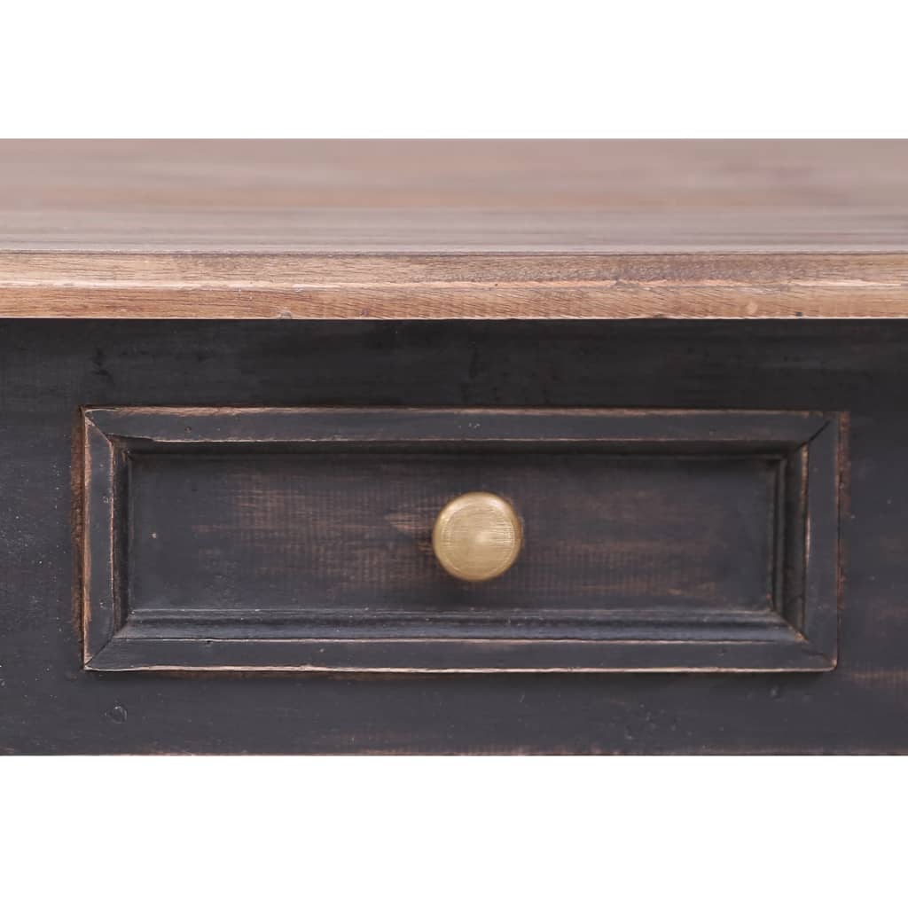 vidaXL Secretária com 3 gavetas 117x57x75 cm madeira de mogno maciça