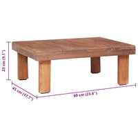 vidaXL Mesa de centro 60x45x23 cm madeira de mogno maciça