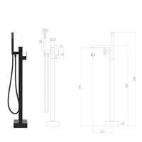 Torneira de pé para banheira aço inoxidável 90 cm