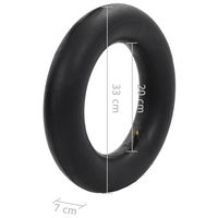 Conj. pneus e câmaras p/ carrinho mão 4 pcs 3.50-8 4PR borracha