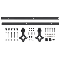 Kit de ferragens para porta deslizante SKIEN  aço preto