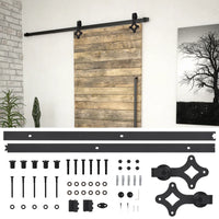 Kit de ferragens para porta deslizante SKIEN  aço preto