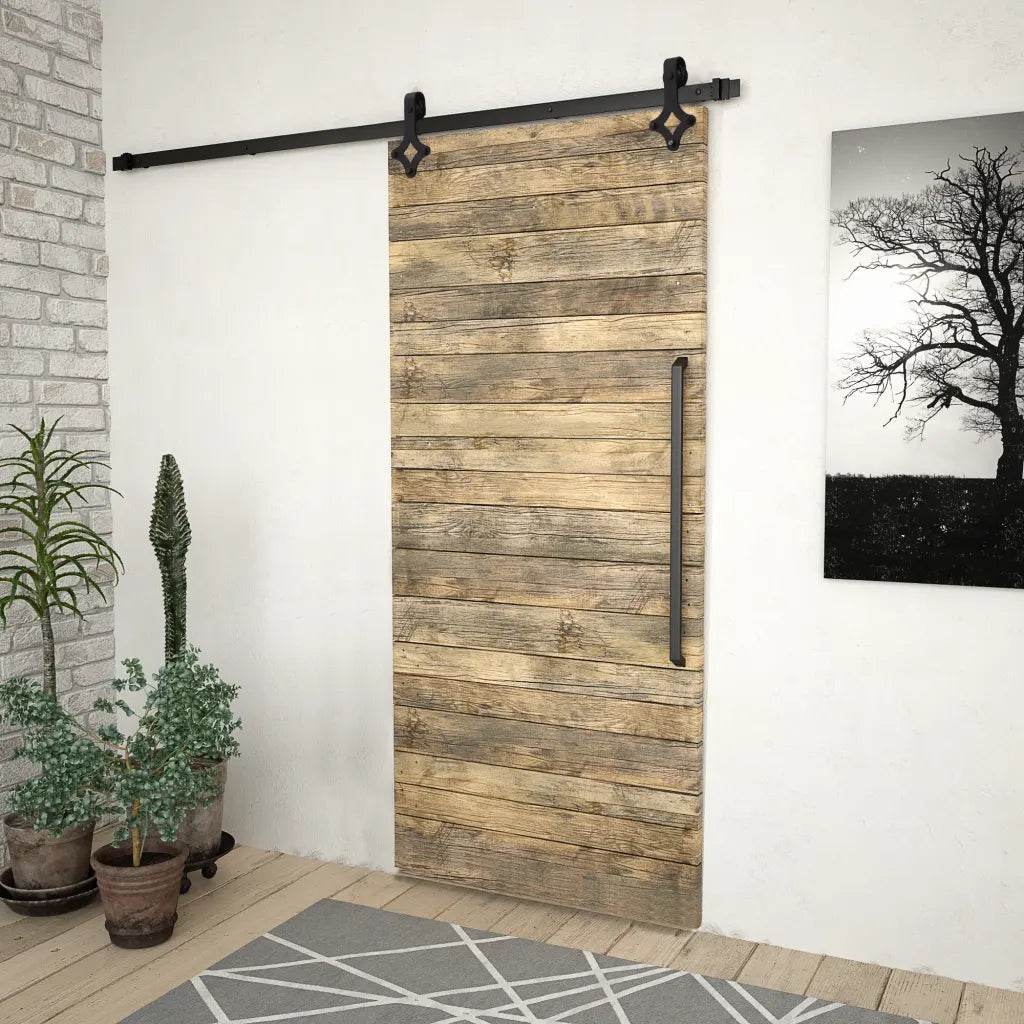 Kit de ferragens para porta deslizante SKIEN  aço preto