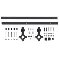 Kit de ferragens para porta deslizante SKIEN  aço preto