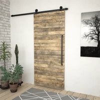 Kit de ferragens para porta deslizante SKIEN  aço preto