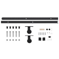Kit de ferragens para porta deslizante SKIEN  aço preto