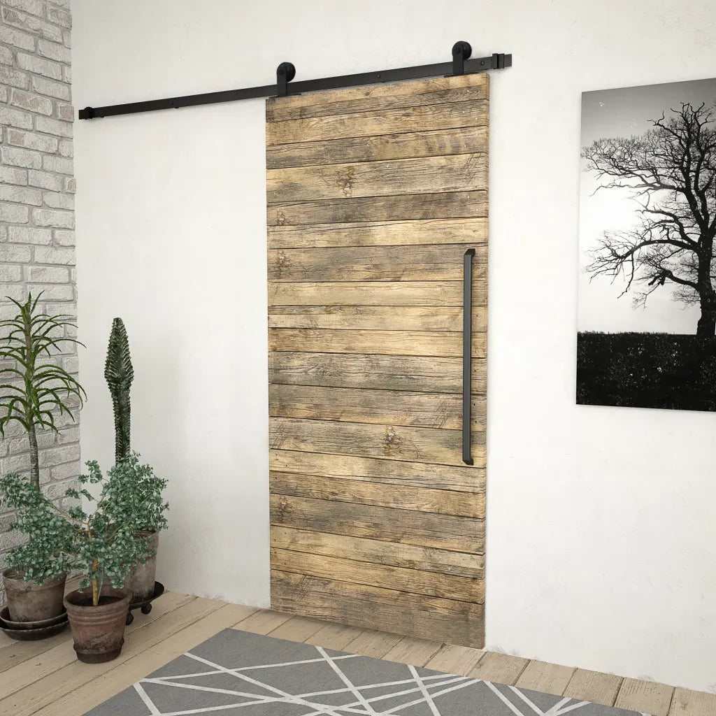 Kit de ferragens para porta deslizante SKIEN  aço preto