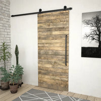 Kit de ferragens para porta deslizante SKIEN  aço preto