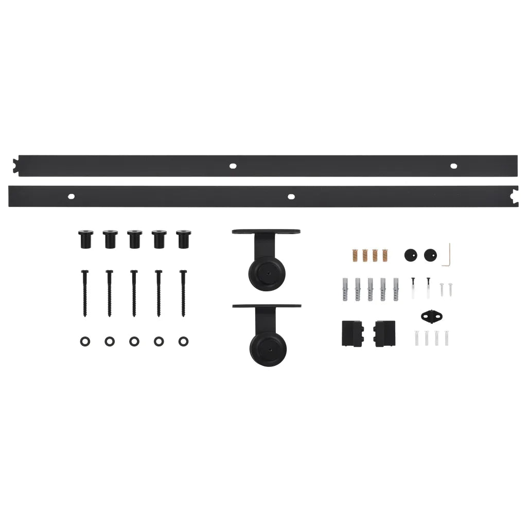 Kit de ferragens para porta deslizante SKIEN  aço preto