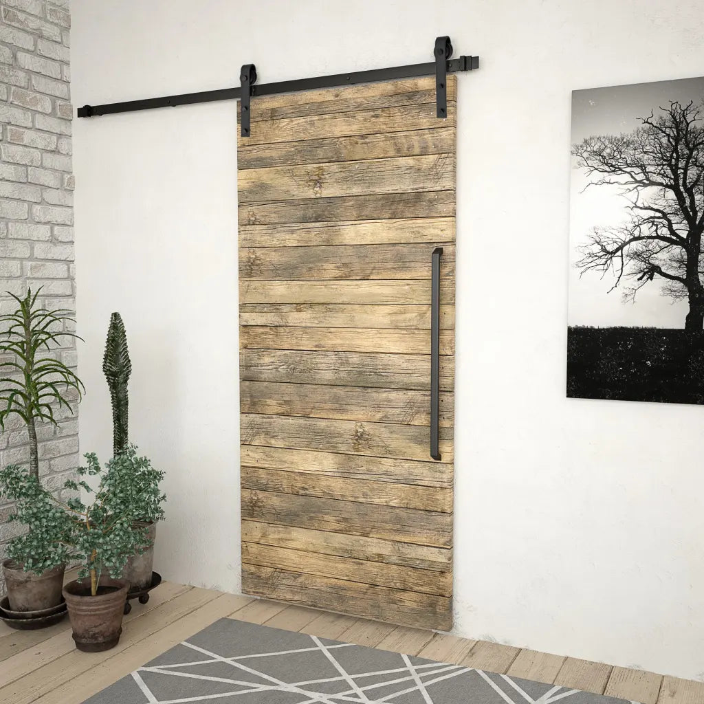 Kit de ferragens para porta deslizante SKIEN  aço preto