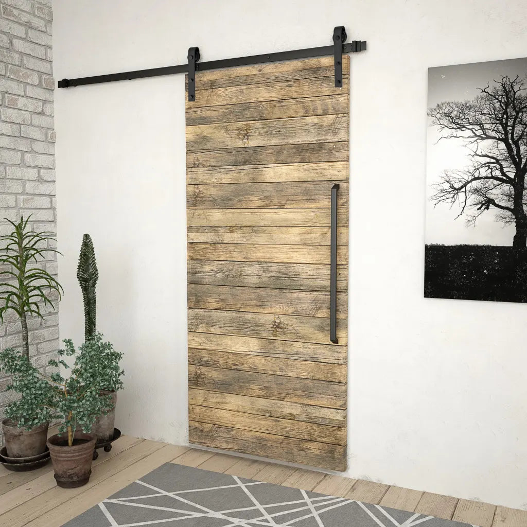 Kit de ferragens para porta deslizante SKIEN  aço preto