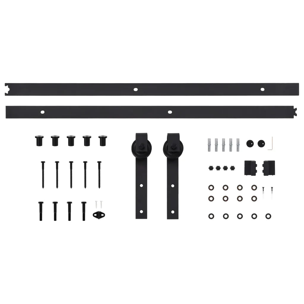 Kit de ferragens para porta deslizante SKIEN  aço preto