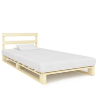 vidaXL Estrutura de cama em paletes pinho maciço 90x200 cm