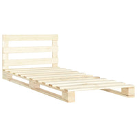 vidaXL Estrutura de cama em paletes pinho maciço 90x200 cm