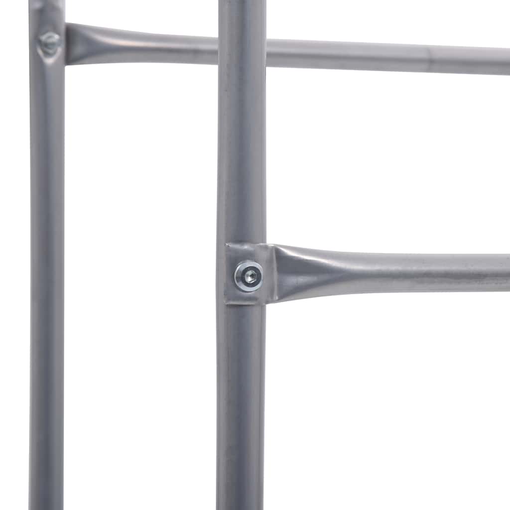 vidaXL Prateleira para 3 caixas 50x33x116 cm aço prateado