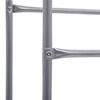 vidaXL Prateleira para 3 caixas 50x33x116 cm aço prateado