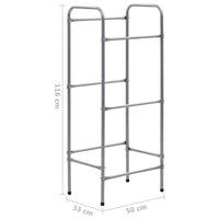 vidaXL Prateleira para 3 caixas 50x33x116 cm aço prateado