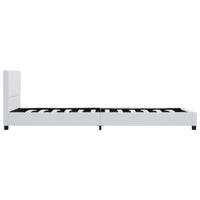 vidaXL Estrutura de cama 90x200 cm couro artificial branco