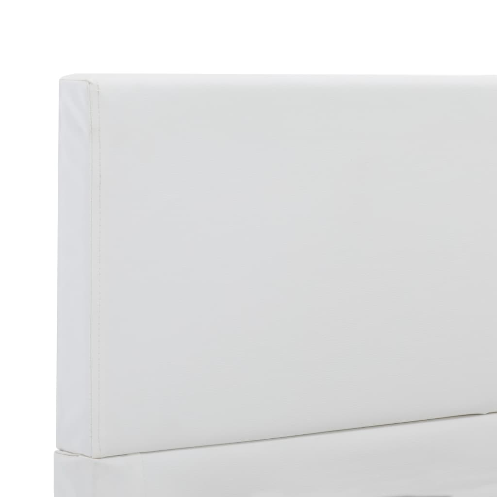 vidaXL Estrutura de cama 90x200 cm couro artificial branco