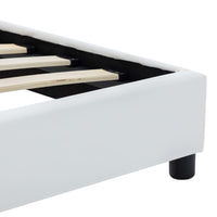 vidaXL Estrutura de cama 90x200 cm couro artificial branco