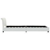vidaXL Estrutura de cama 90x200 cm couro artificial branco