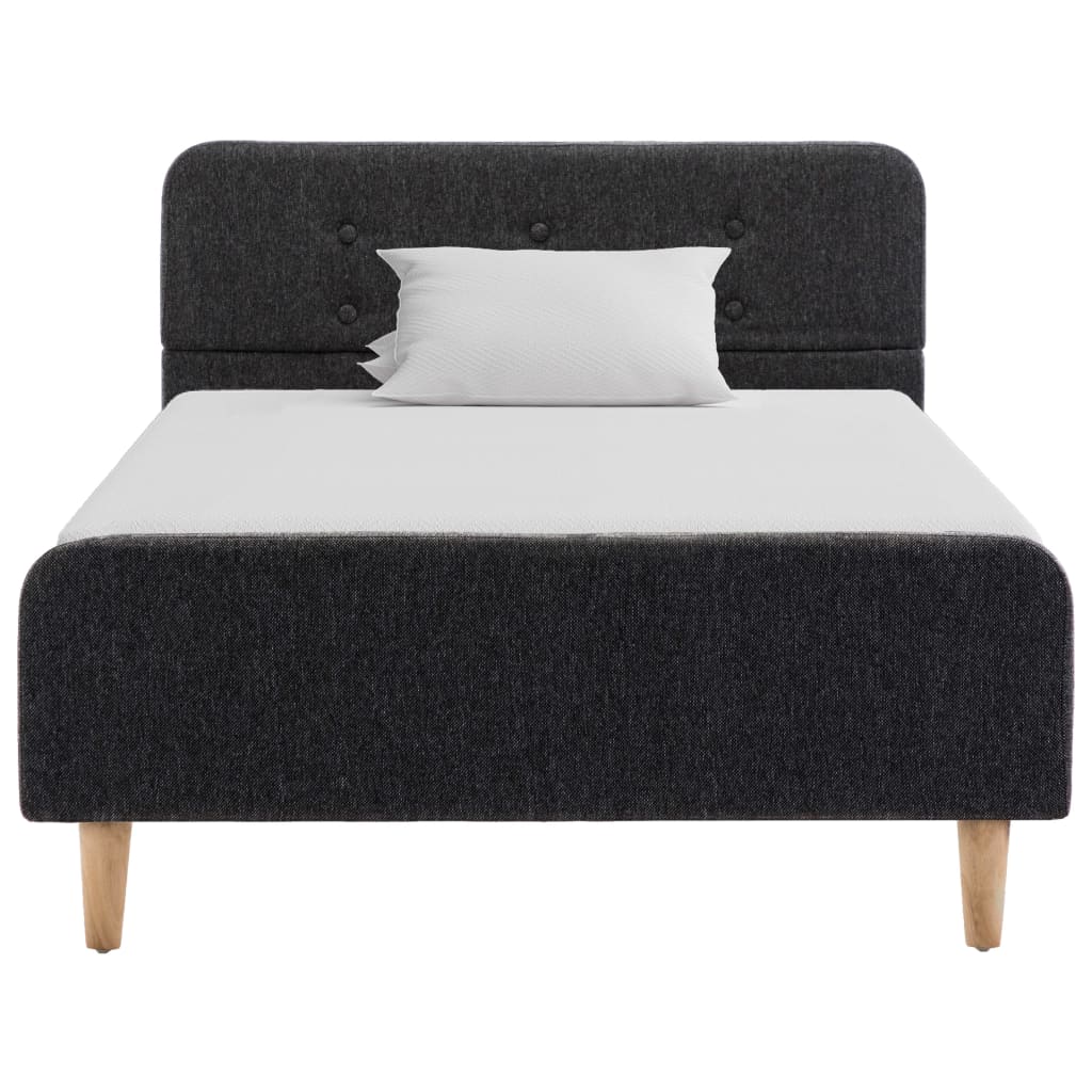 vidaXL Estrutura de cama 90x200 cm serapilheira cinzento-escuro