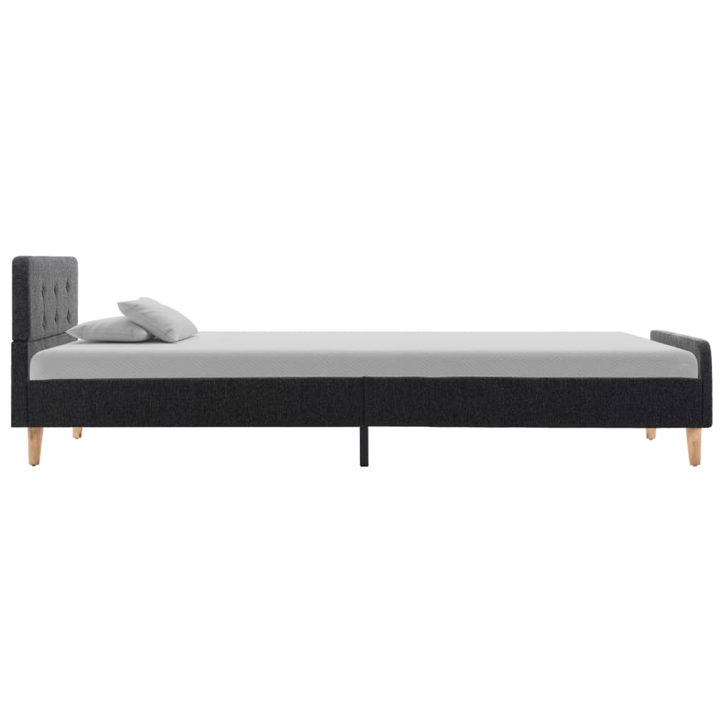 vidaXL Estrutura de cama 90x200 cm serapilheira cinzento-escuro