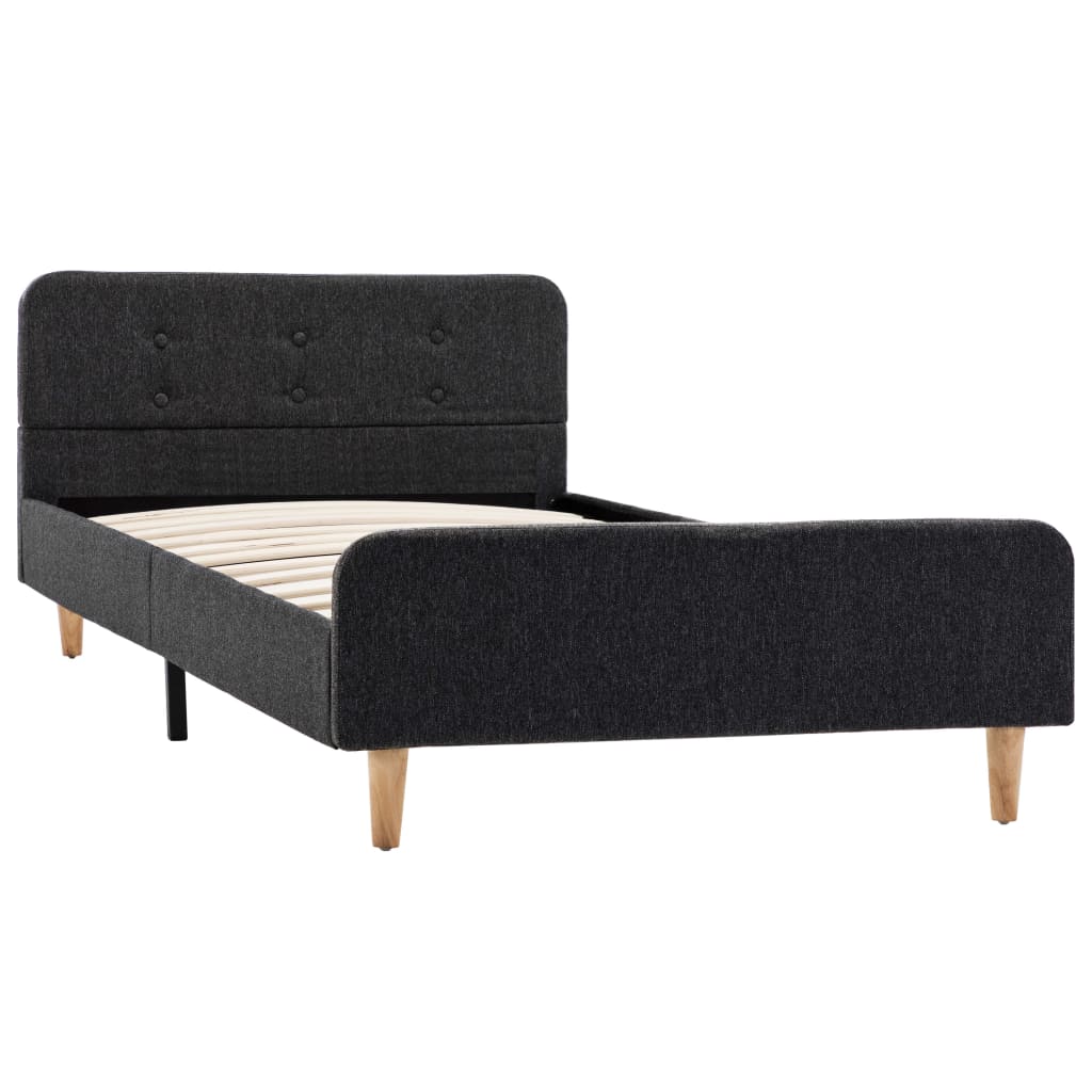 vidaXL Estrutura de cama 90x200 cm serapilheira cinzento-escuro