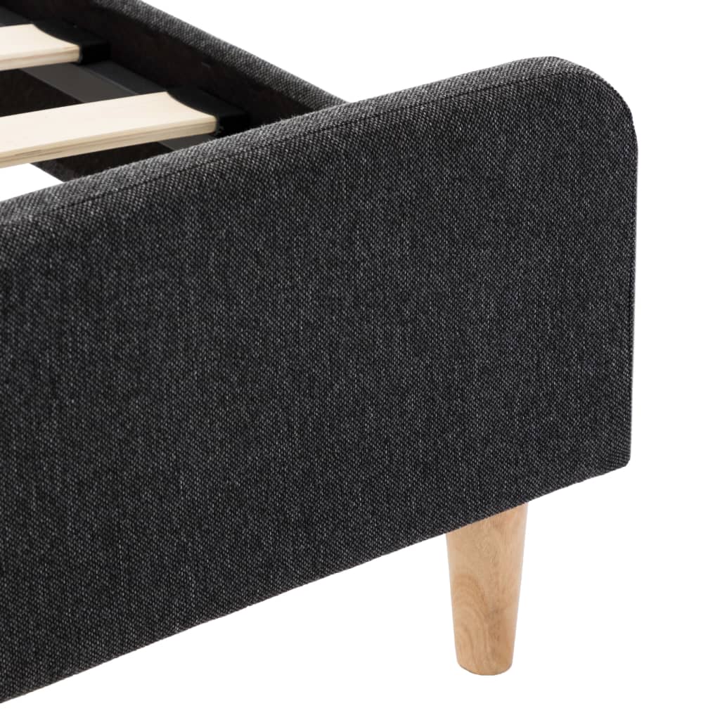 vidaXL Estrutura de cama 90x200 cm serapilheira cinzento-escuro
