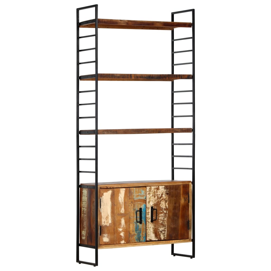 vidaXL Estante c/ 4 prateleiras 80x30x180 cm madeira recuperada maciça