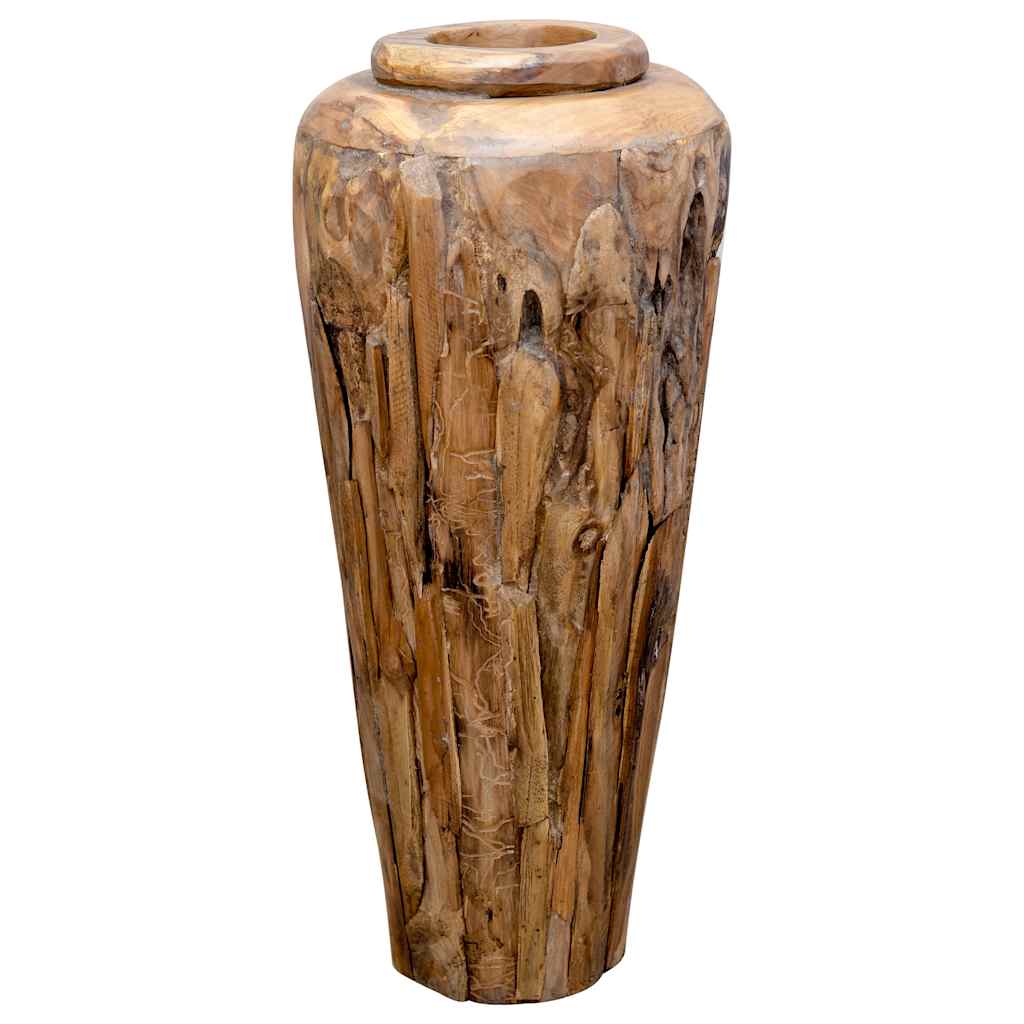 vidaXL Jarra decorativa 40x100 cm madeira de teca maciça