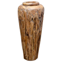 vidaXL Jarra decorativa 40x100 cm madeira de teca maciça