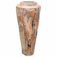 vidaXL Jarra decorativa 40x100 cm madeira de teca maciça