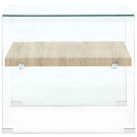 vidaXL Mesa de centro 50x50x45 cm vidro temperado transparente