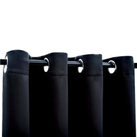 vidaXL Cortinas blackout com argolas em metal 2 pcs 140x175 cm preto