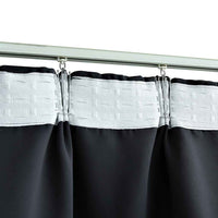 vidaXL Cortinas blackout com ganchos 2 pcs 140x175 cm preto