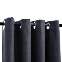 vidaXL Cortinas blackout c/ argolas em metal 2 pcs 140x175cm antracite