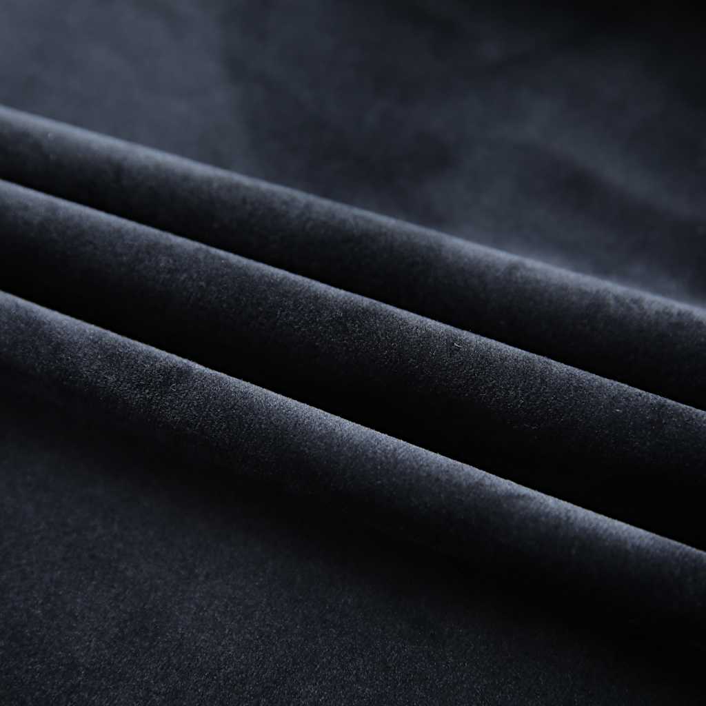 vidaXL Cortina blackout com ganchos 290x245 cm veludo preto